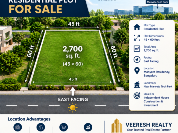 East-Facing 45×60 Plot at Manyata